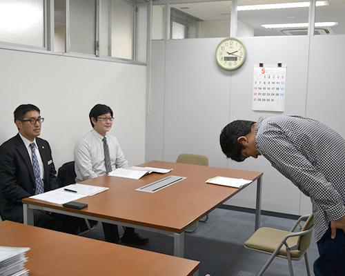 面接対策の様子